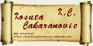Košuta Čakaranović vizit kartica
